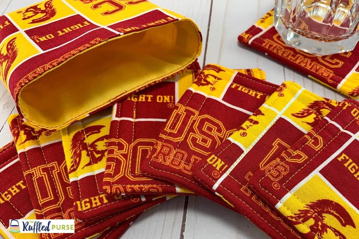 How to Sew Fabric Drink Coasters The Ruffled Purse®