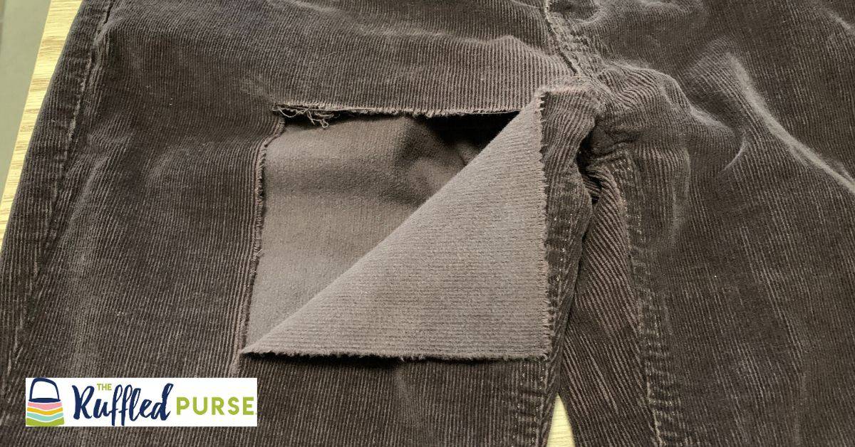 mending torn jeans