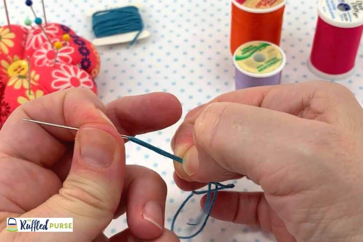 3 Ways to Tie a Knot in Thread - The Ruffled Purse®