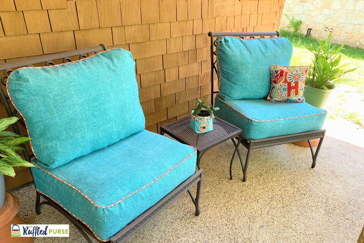 How to Make Cushion Covers for Outdoor Furniture The Ruffled Purse®