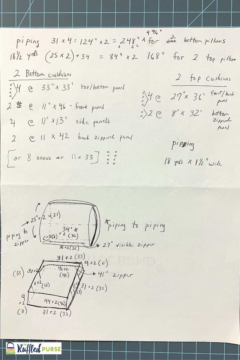 How to Make Cushion Covers for Outdoor Furniture The Ruffled Purse®