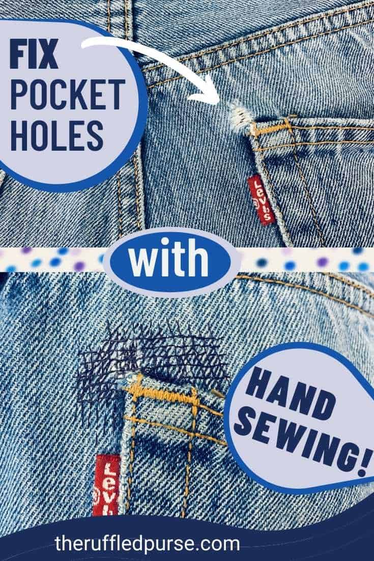 How to Fix a Hole in the Back Pocket of Jeans The Ruffled Purse®