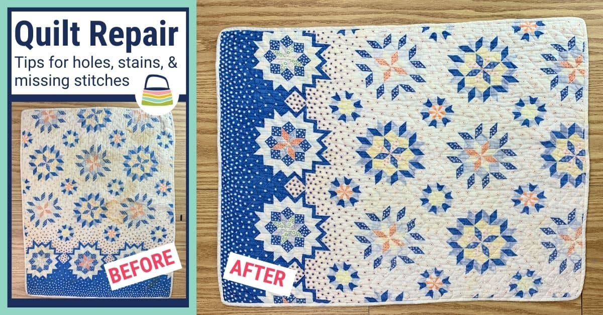 DIY Quilt Repair The Ruffled Purse®
