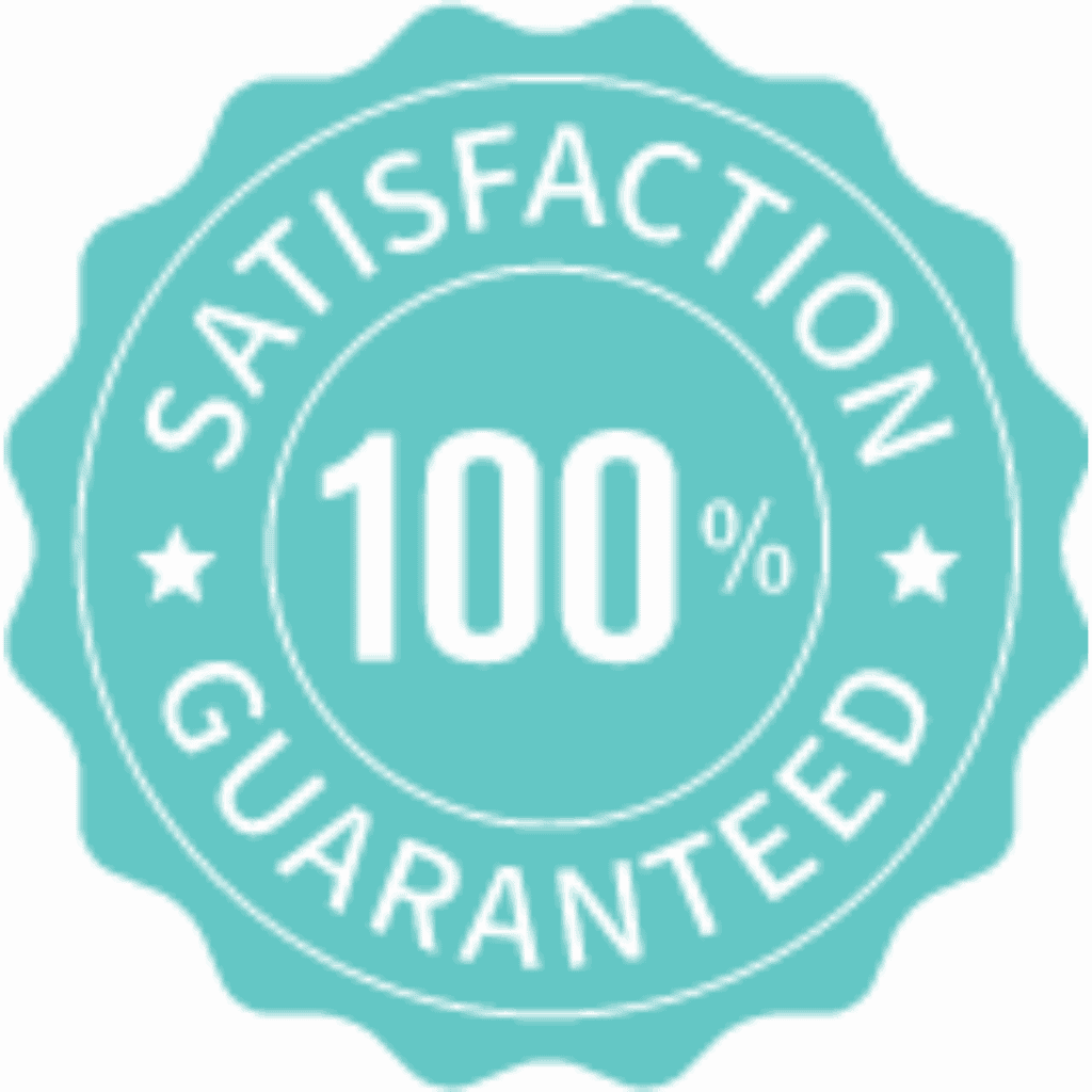 100 % satisfaction guaranteed label