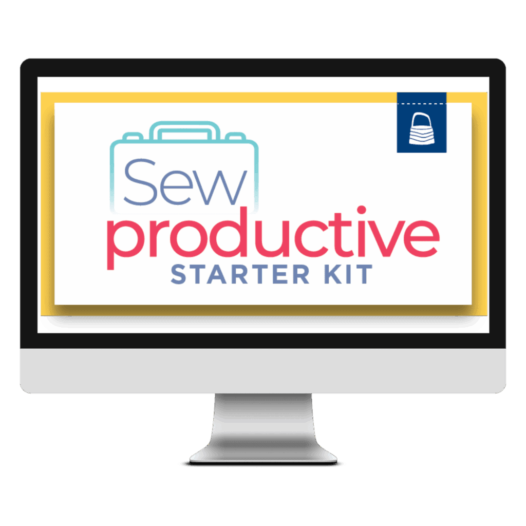Sew Productive Starter Kit logo on a computer monitor